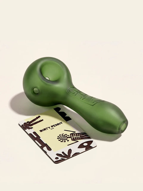 Sandblasted Spoon Glass Hand Pipe