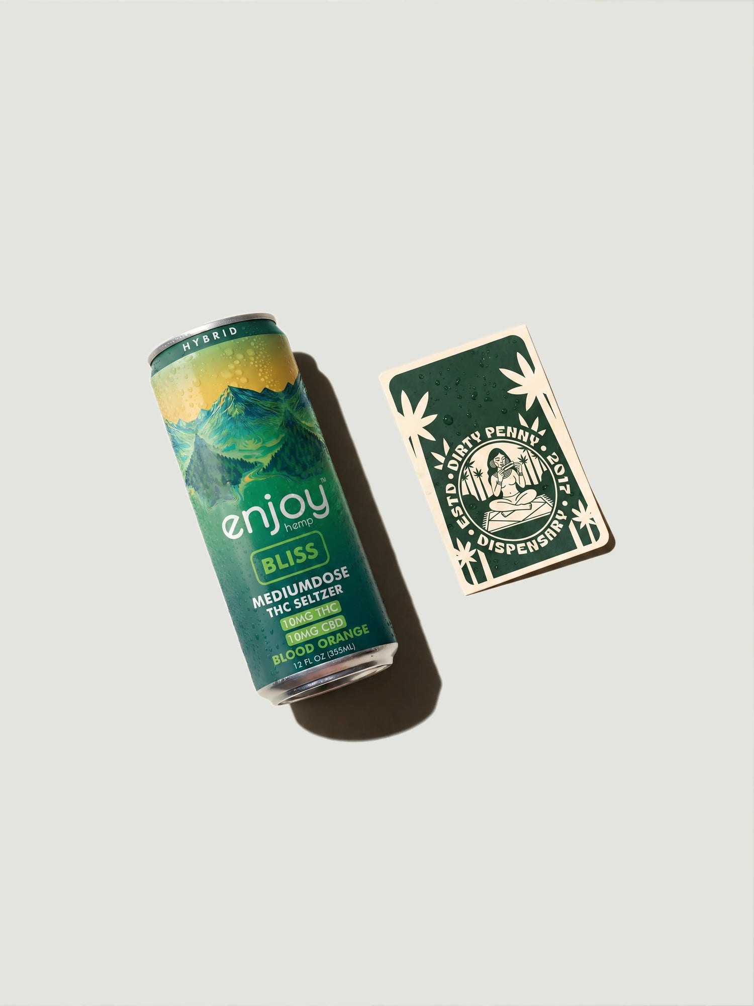 Enjoy Hemp Bliss  10mg THC + 10mg CBD Blood Orange Seltzer