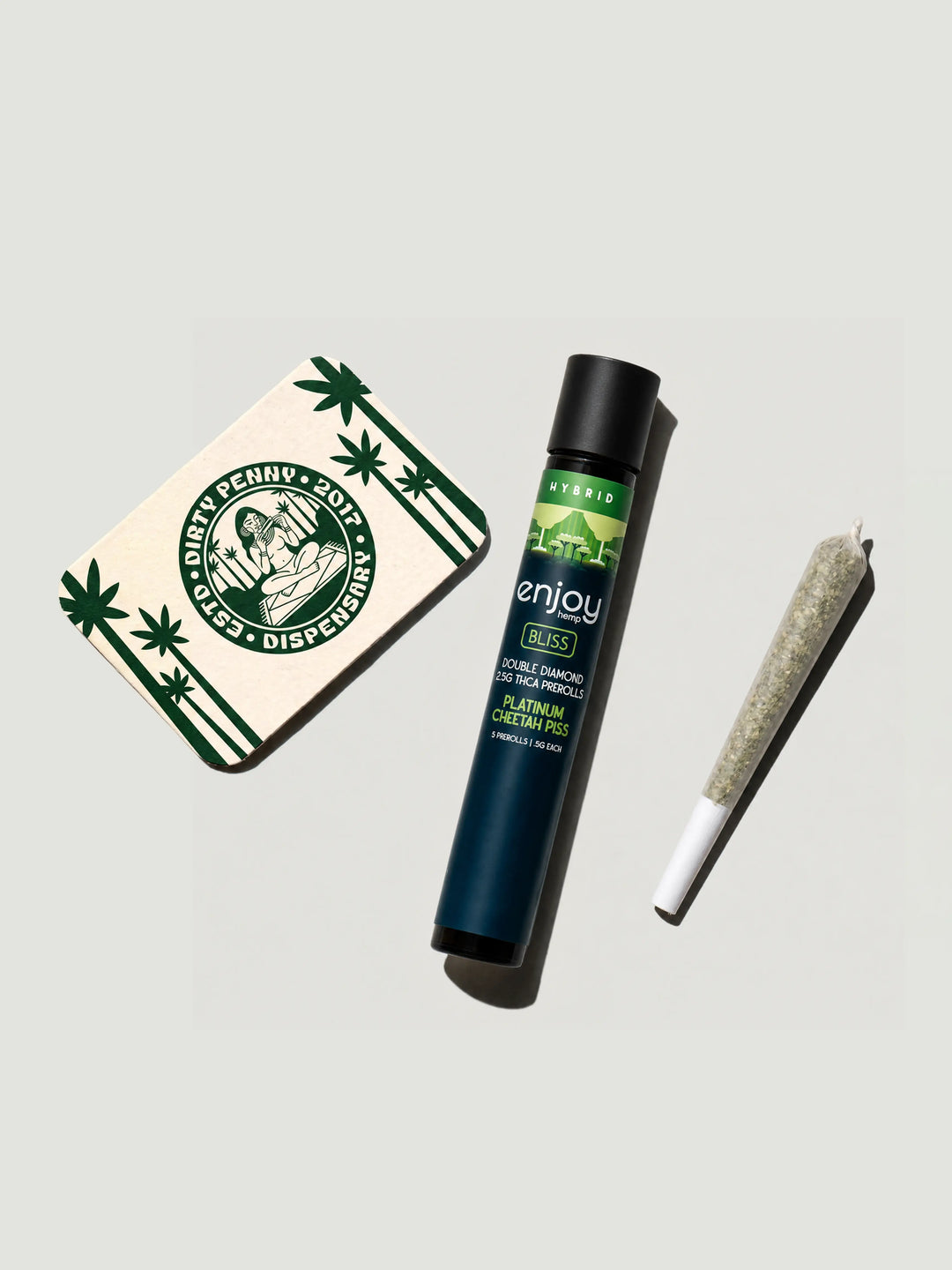 Enjoy Hemp 2.5G THCA Prerolls Bliss — Platinum Cheetah Piss Hybrid 5-Pack