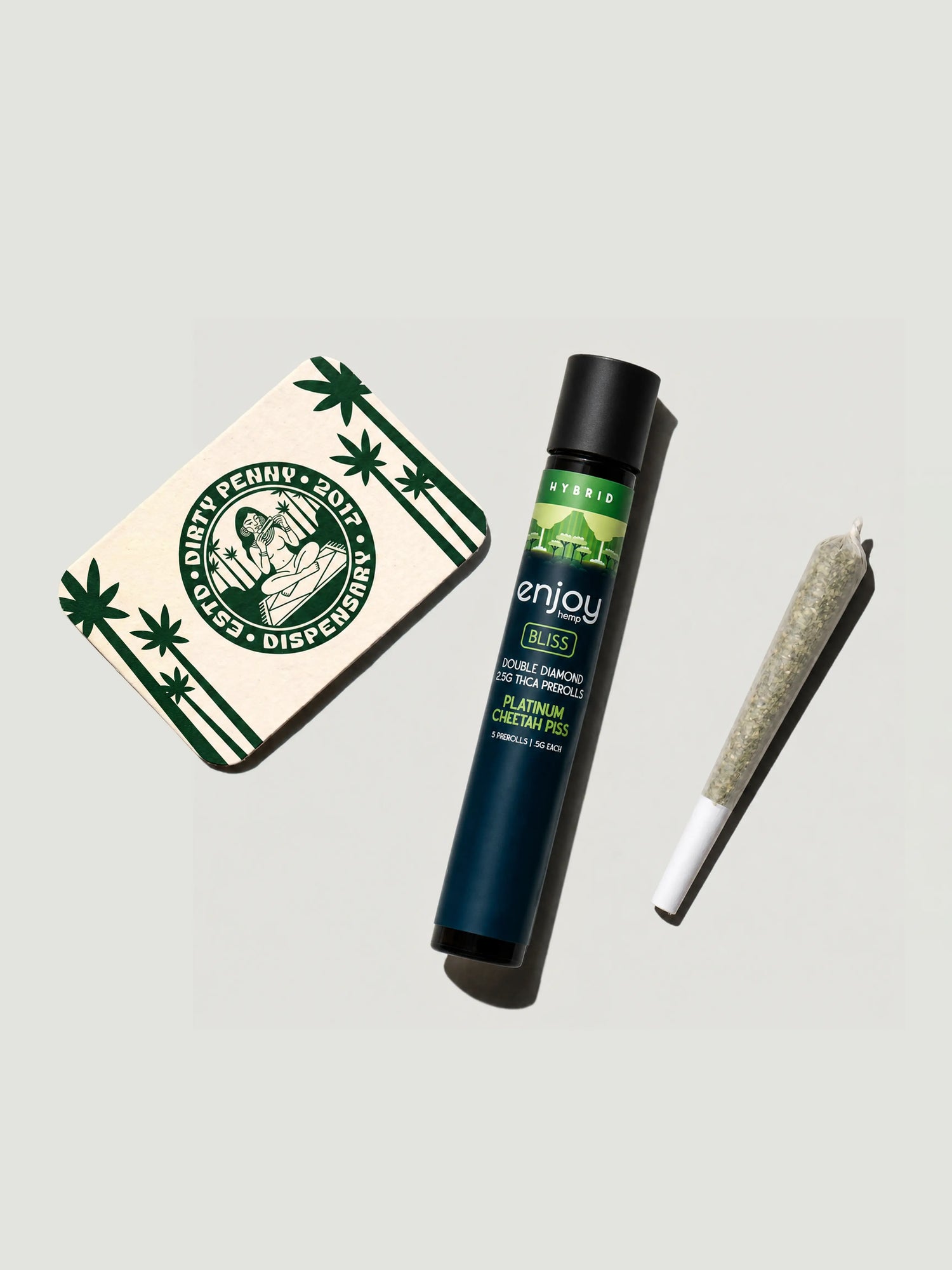 Enjoy Hemp 2.5G THCA Prerolls Bliss — Platinum Cheetah Piss Hybrid 5-Pack