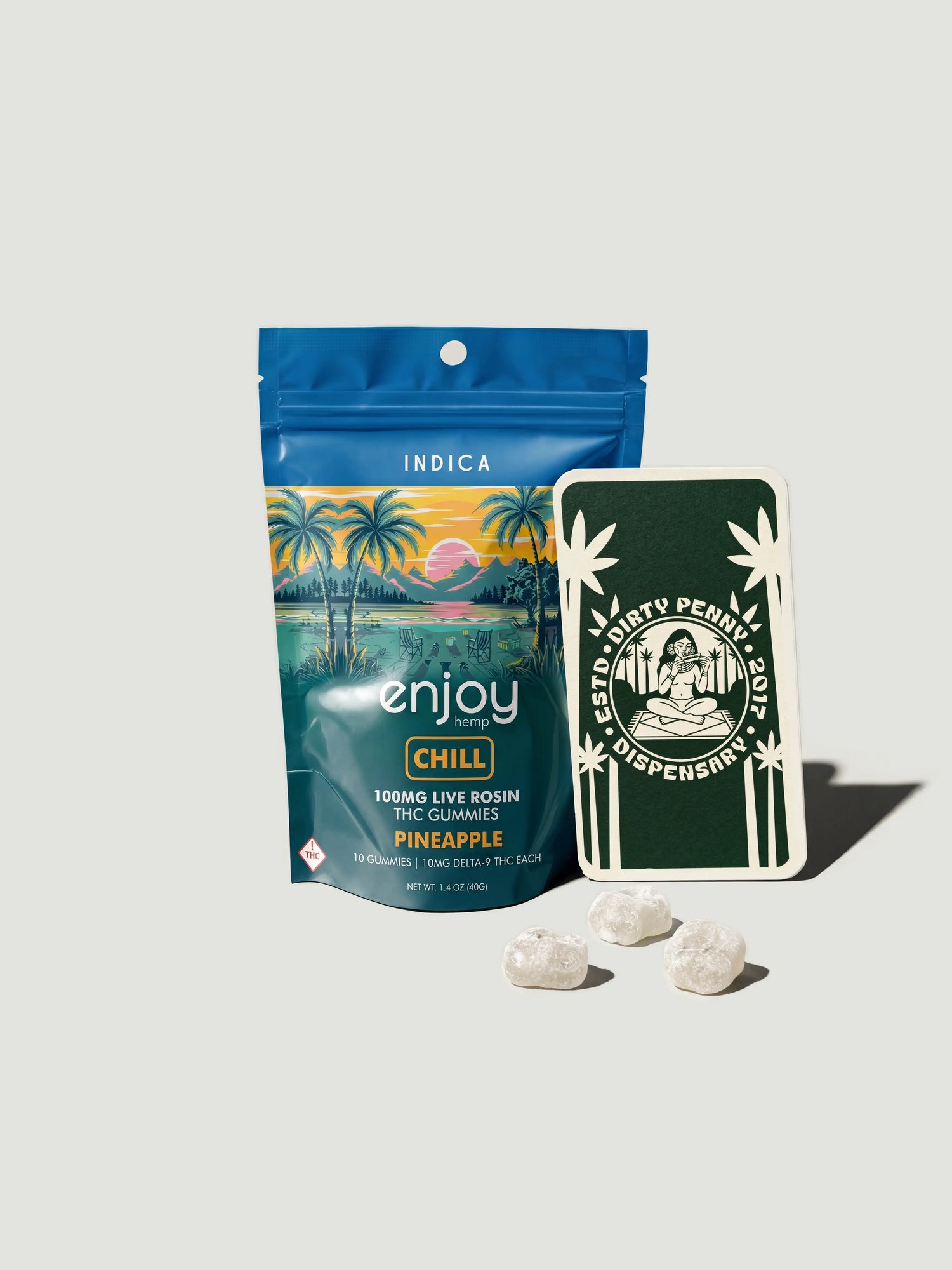 100mg THC Chill Gummies | Pineapple (Indica) 10ct