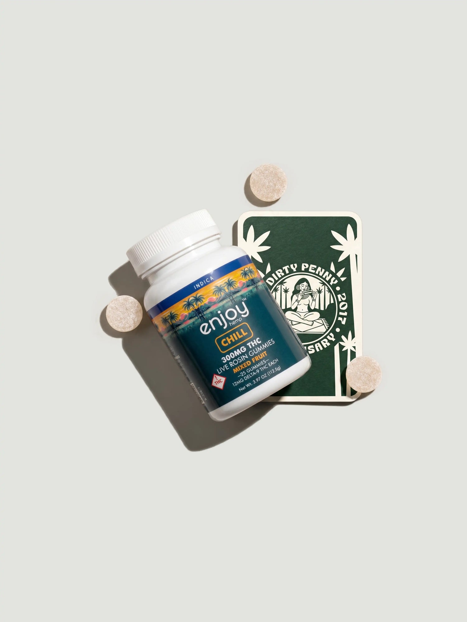 Enjoy Hemp 300mg Chill THC Gummies Indica 25ct