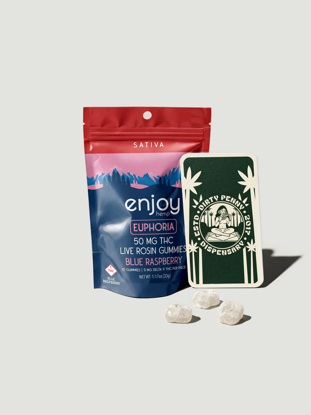 Enjoy Hemp 50mg THC Euphoria Microdose Gummies Sativa