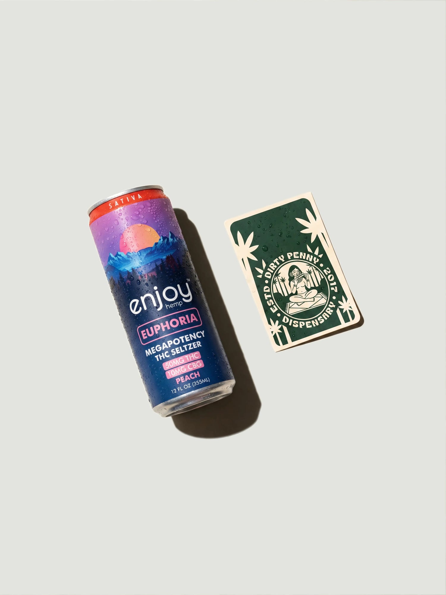 Enjoy Hemp 50mg THC 10mg CBG Euphoria Seltzer Peach