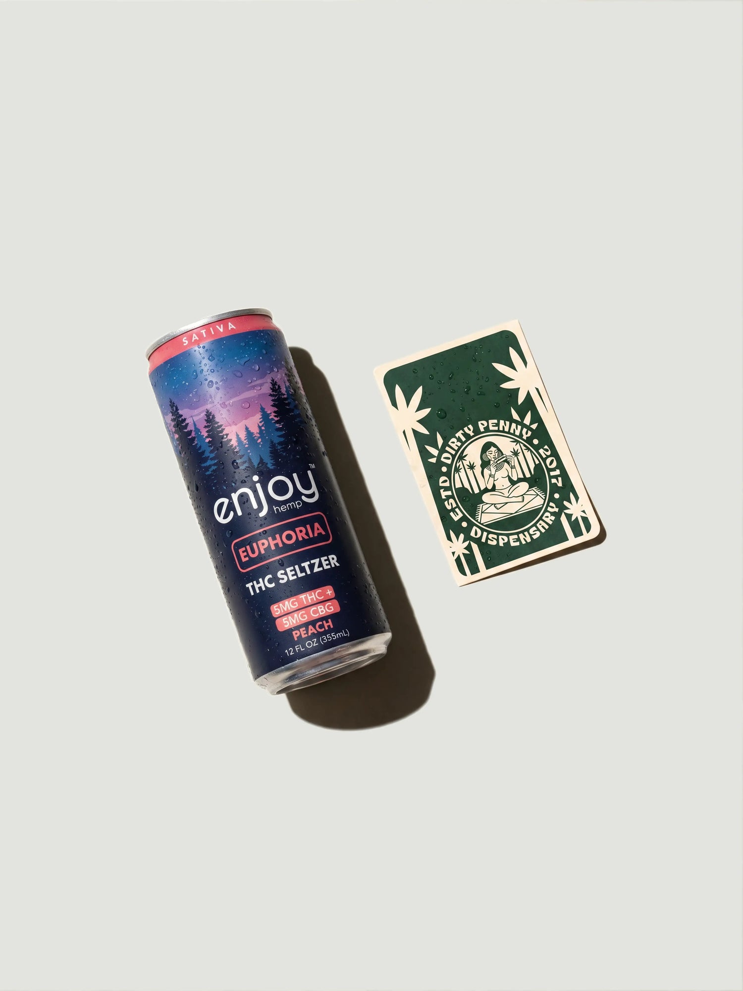 Enjoy Hemp Euphoria 5mg THC + 5mg CBG Peach Seltzer