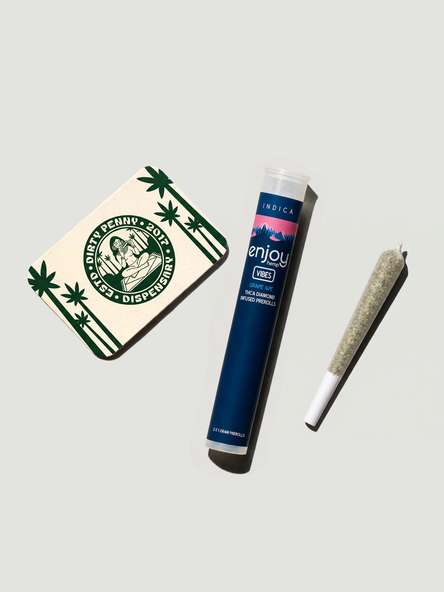 Enjoy Hemp THCA Preroll Vibes — Grape Ape Indica 2-Pack