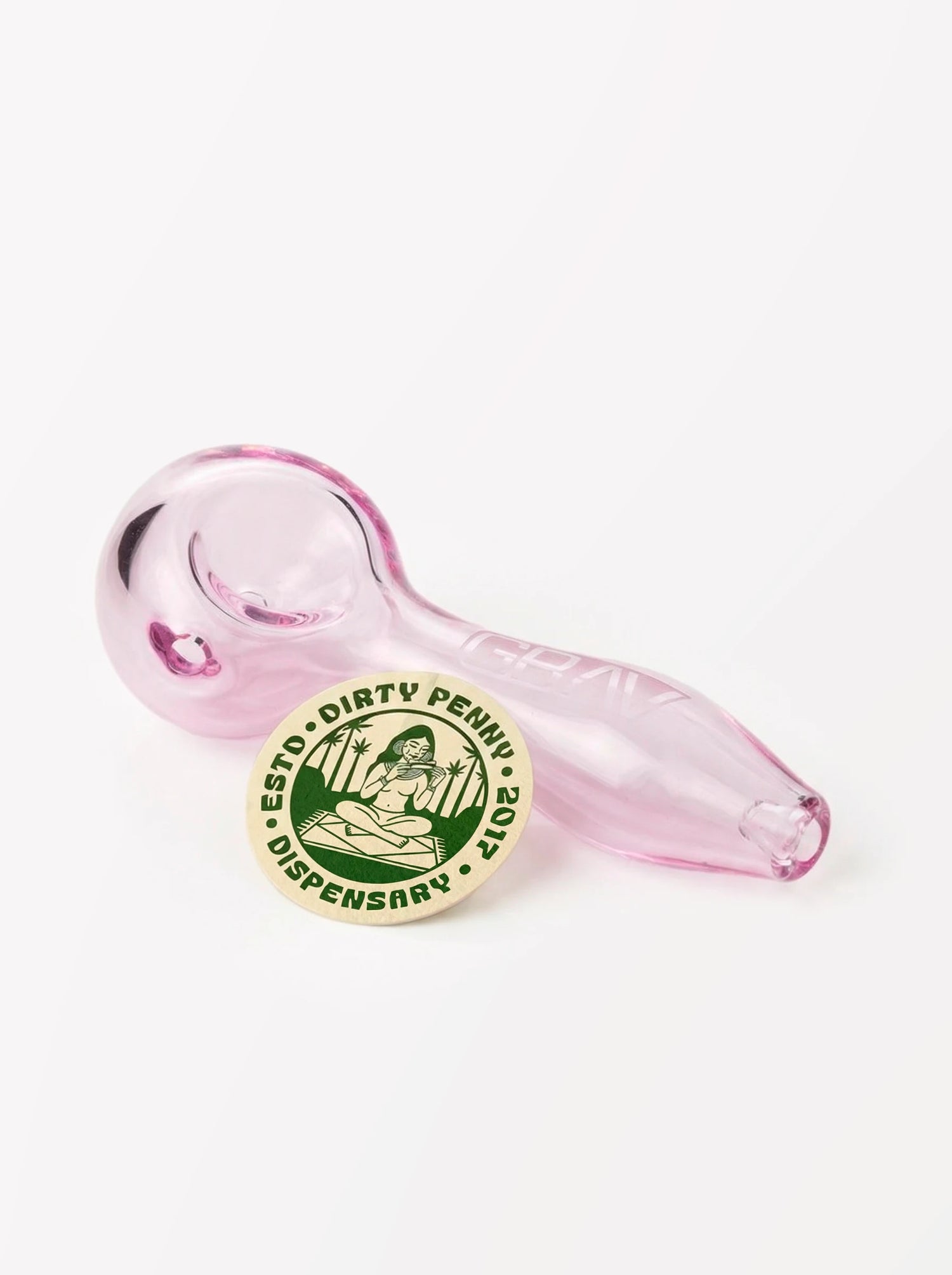 GRAV Classic Spoon Glass Hand Pipe Pink