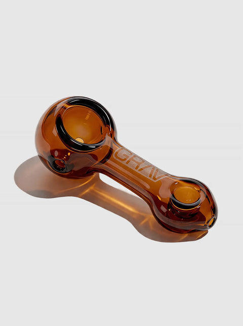 Mini Spoon Glass Hand Pipe, Amber