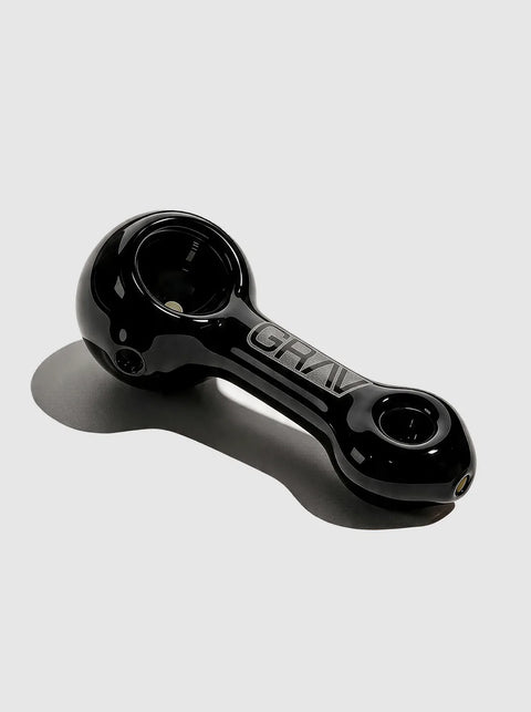 Mini Spoon Glass Hand Pipe, Black