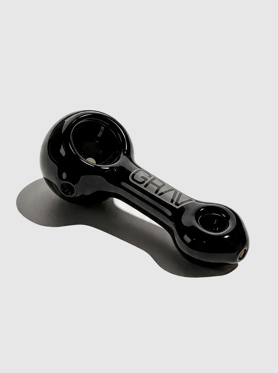 Mini Spoon Glass Hand Pipe, Black