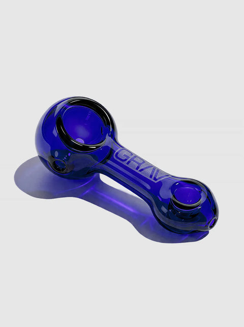 Mini Spoon Glass Hand Pipe, Blue