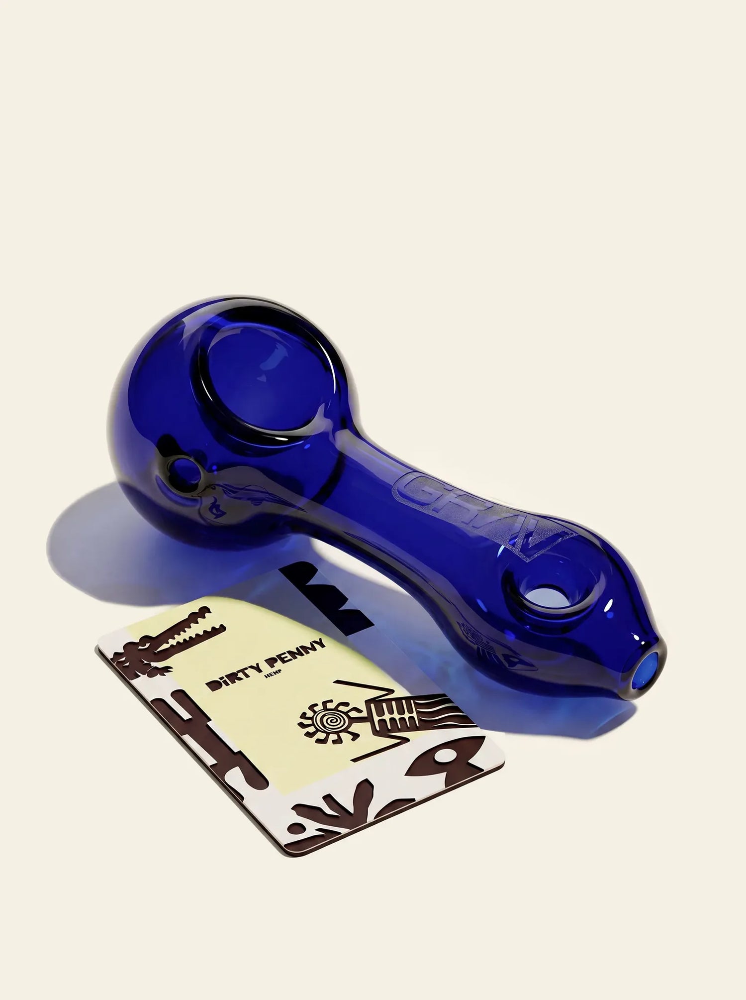 GRAV Mini Spoon Glass Hand Pipe Blue