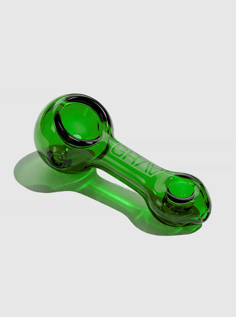 Mini Spoon Glass Hand Pipe, Green