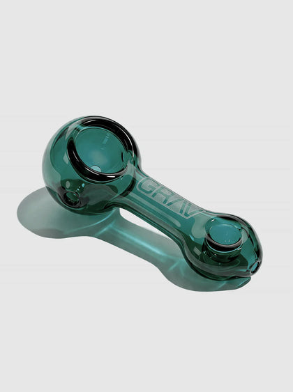 Mini Spoon Glass Hand Pipe, Lake Green