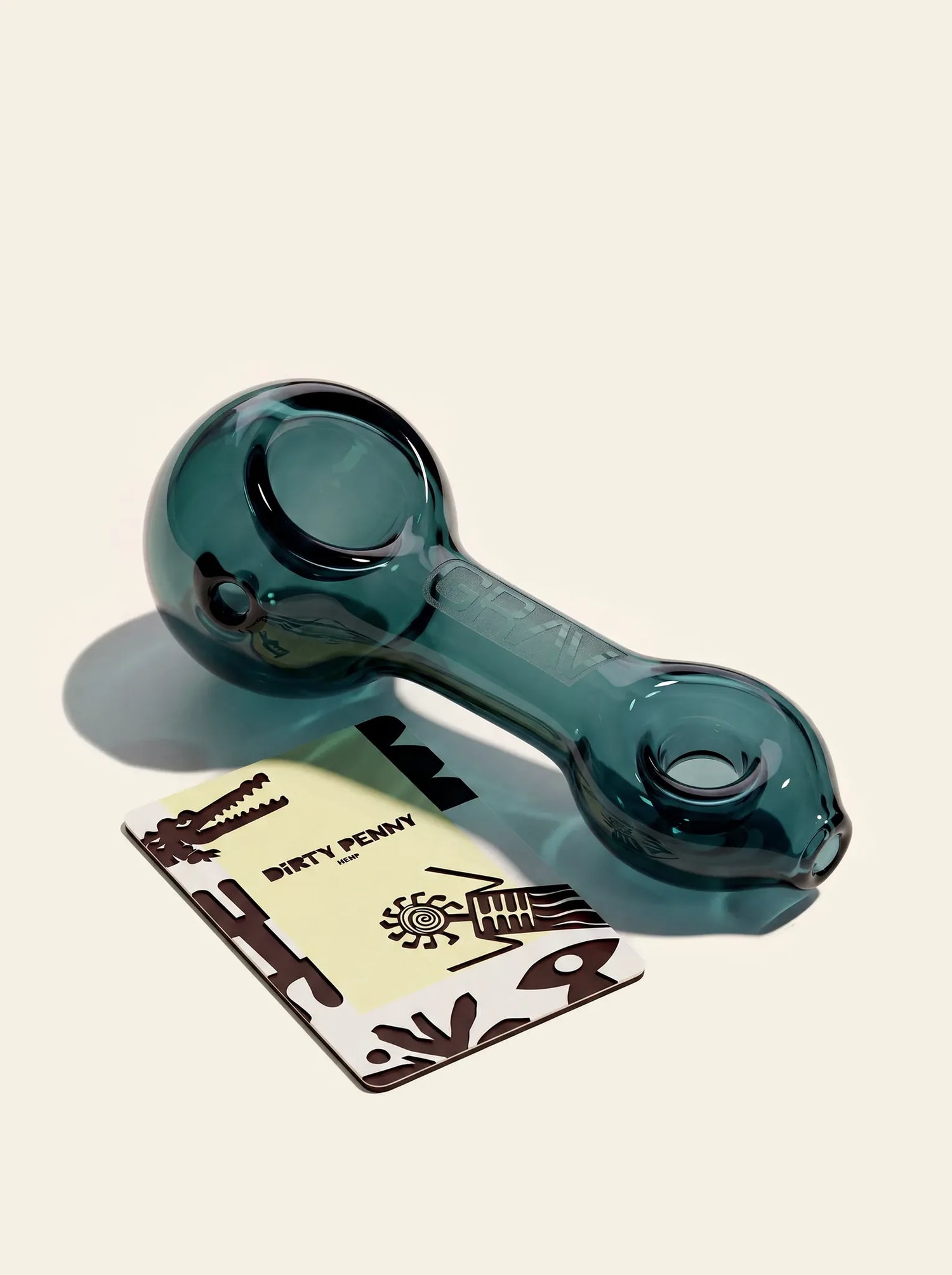GRAV Mini Spoon Glass Hand Pipe Lake Green