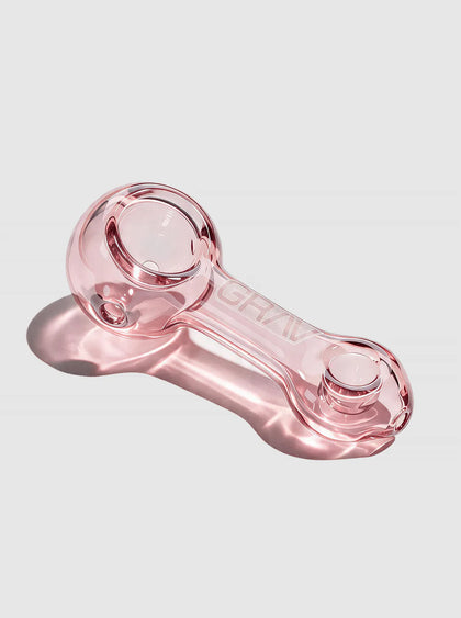 Mini Spoon Glass Hand Pipe, Pink
