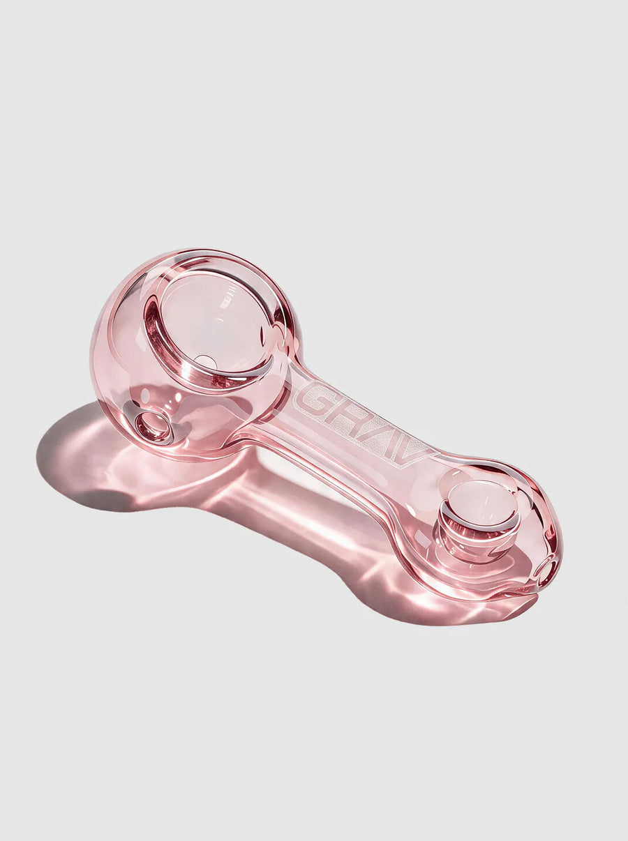 Mini Spoon Glass Hand Pipe, Pink