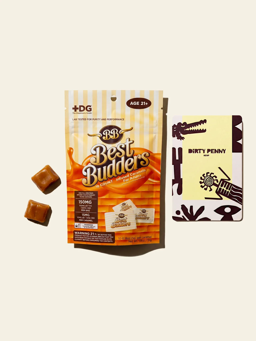 Best Budders Infused Caramels 10ct | 10mg THC + 5mg CBD Each