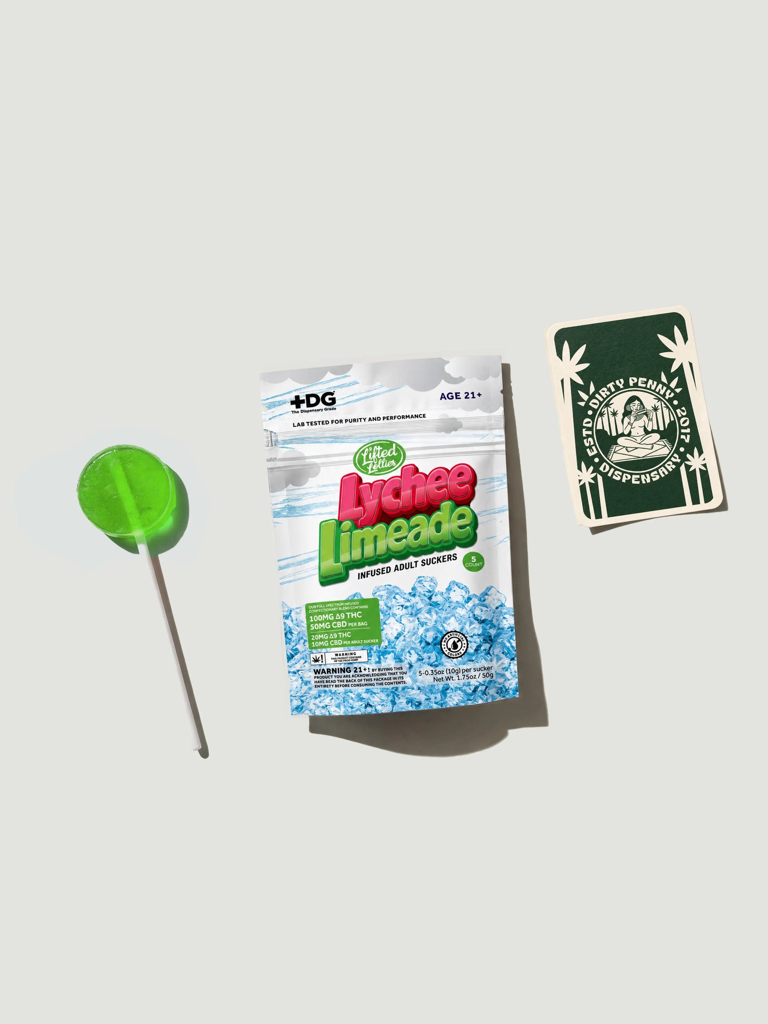 Lifted Lollies Lychee Limeade 5ct | 20mg THC + 10mg CBD Each