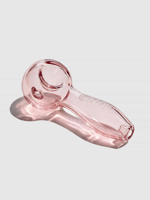 Classic Spoon Glass Hand Pipe, Pink