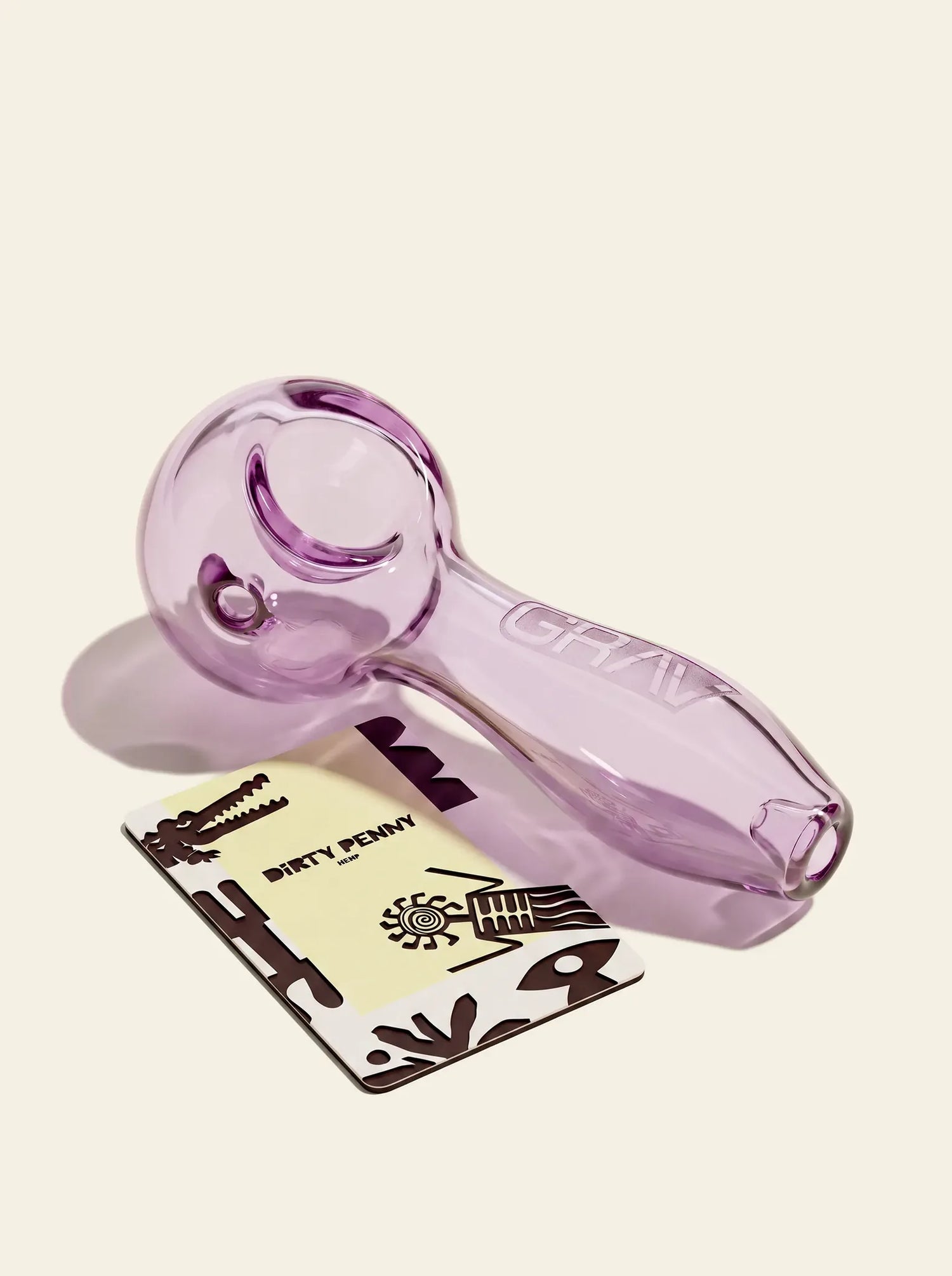 GRAV Classic Spoon Glass Hand Pipe Pink