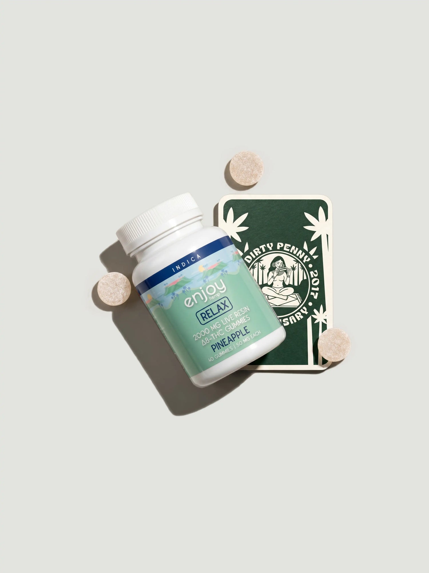 Enjoy Hemp 2000mg Delta-8 Relax Gummies Pineapple 40ct