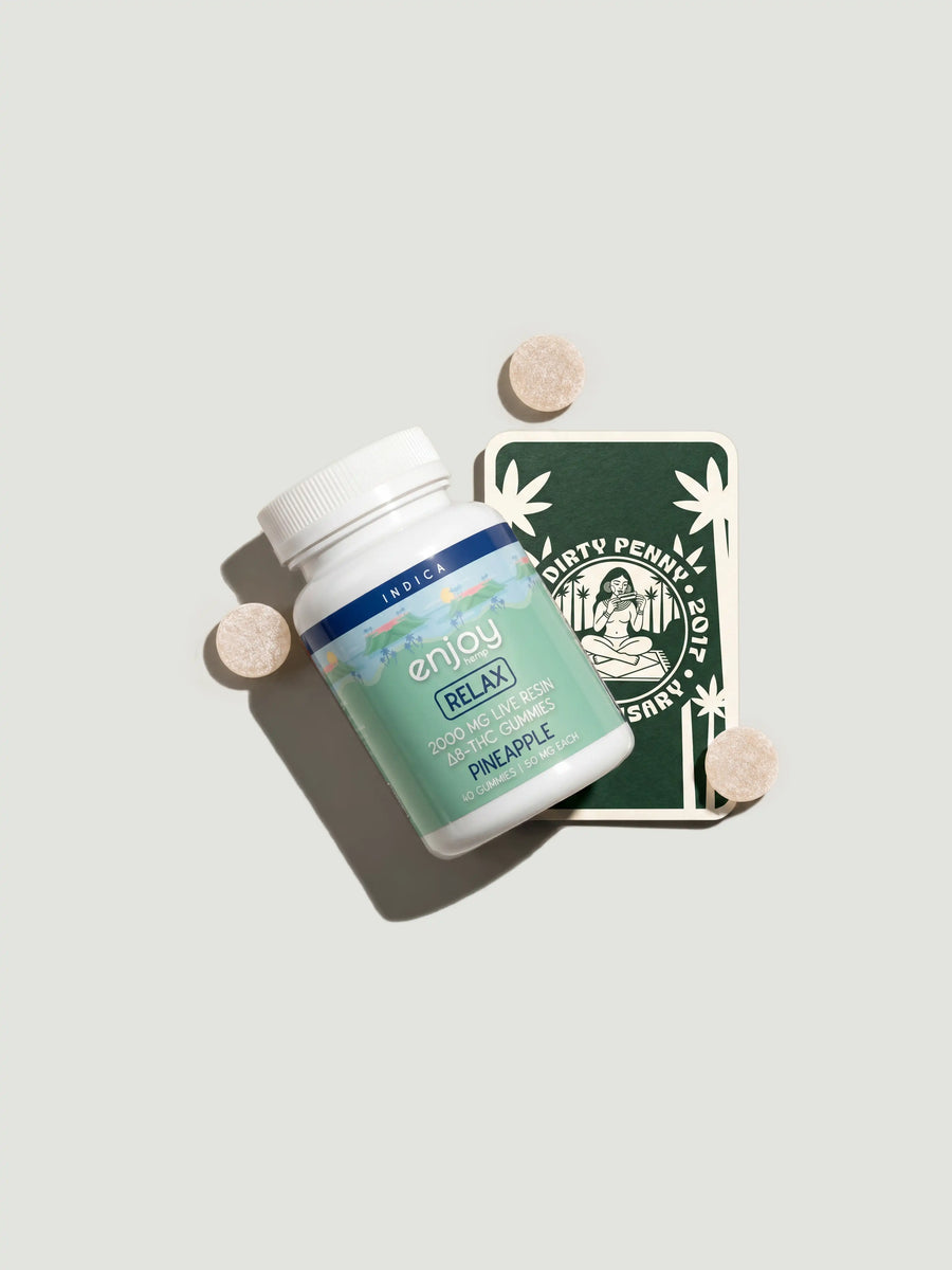 Enjoy Hemp 2000mg Delta-8 Relax Gummies Pineapple 40ct