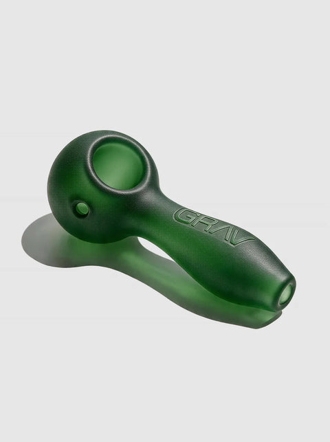 Sandblasted Spoon Glass Hand Pipe