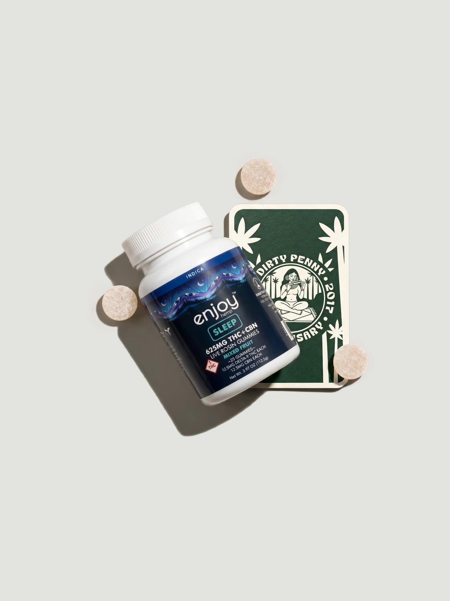 Enjoy Hemp 625mg Sleep THC + CBN Gummies Indica Mixed Fruit