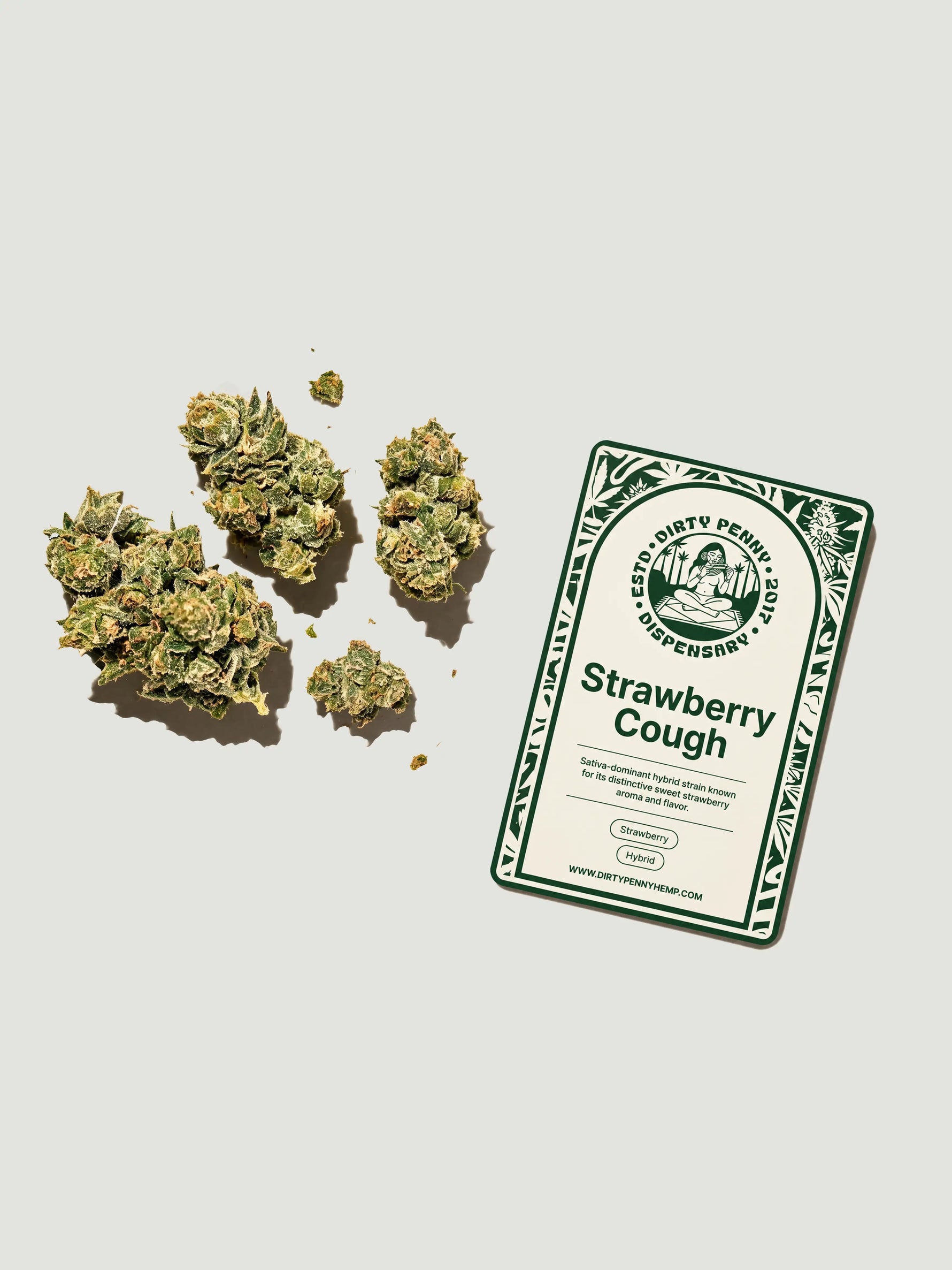 Strawberry Cough THCA flower 3.5g - Dirty Penny Hemp Co