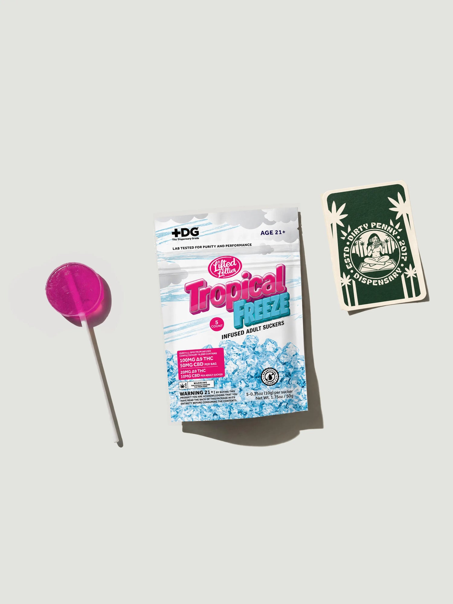 Lifted Lollies Tropical Freeze 5ct | 20mg THC + 10mg CBD Each