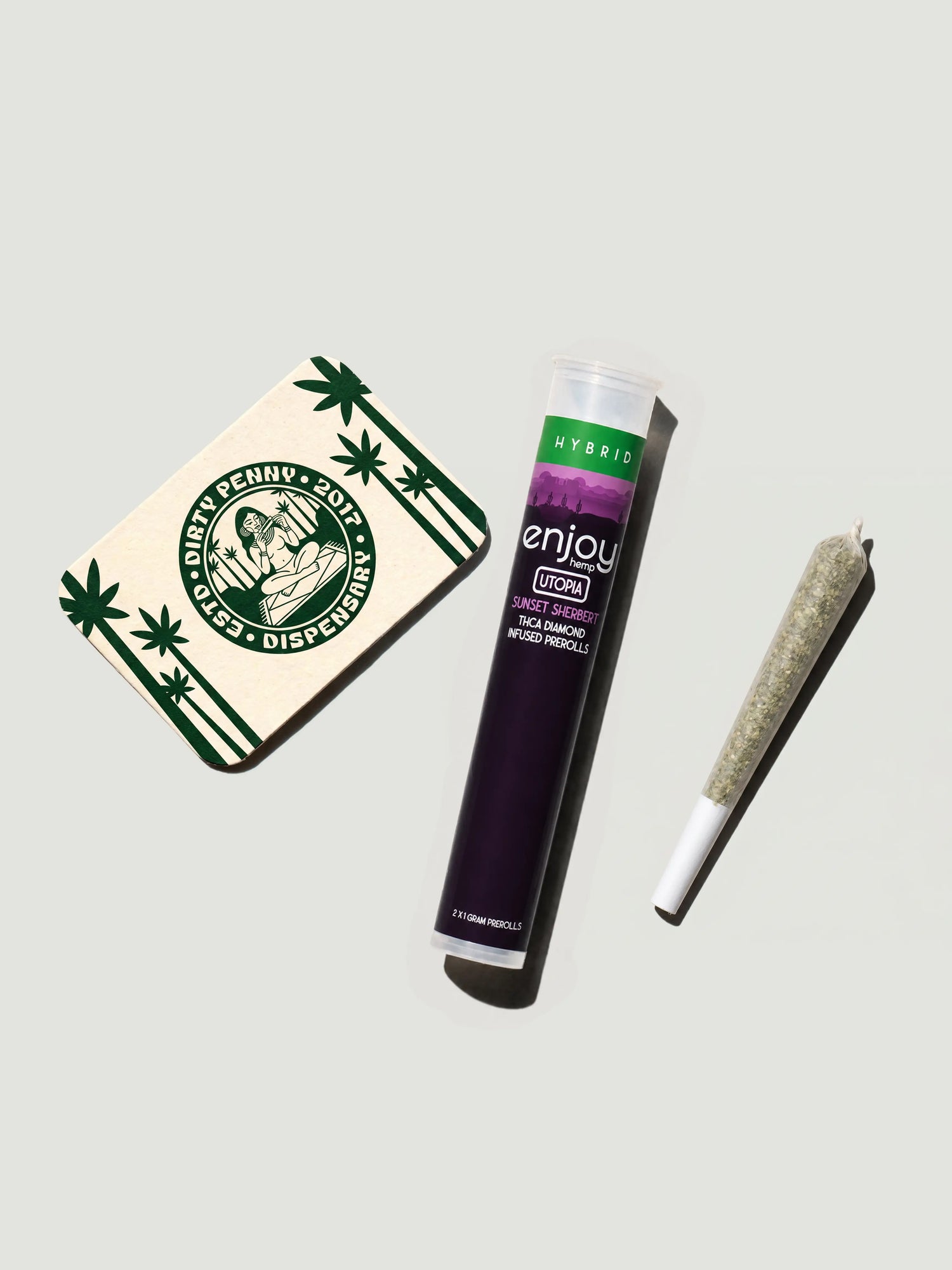 Enjoy Hemp THCA Diamond Infused Prerolls — Utopia Sunset Sherbert Hybrid