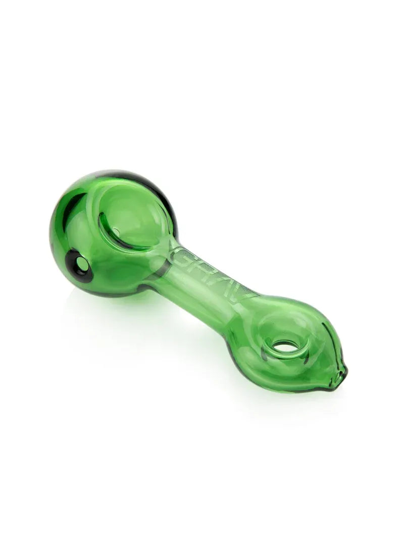 Mini Spoon Glass Hand Pipe, Green