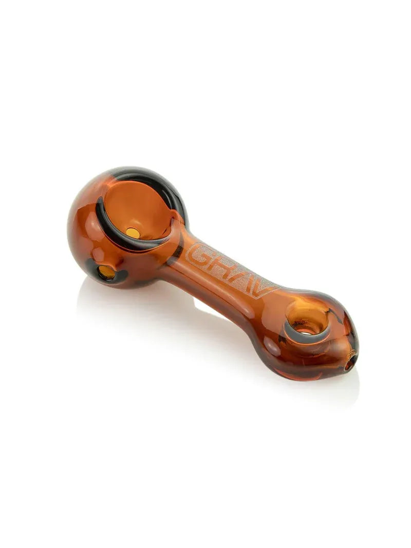 Mini Spoon Glass Hand Pipe, Amber
